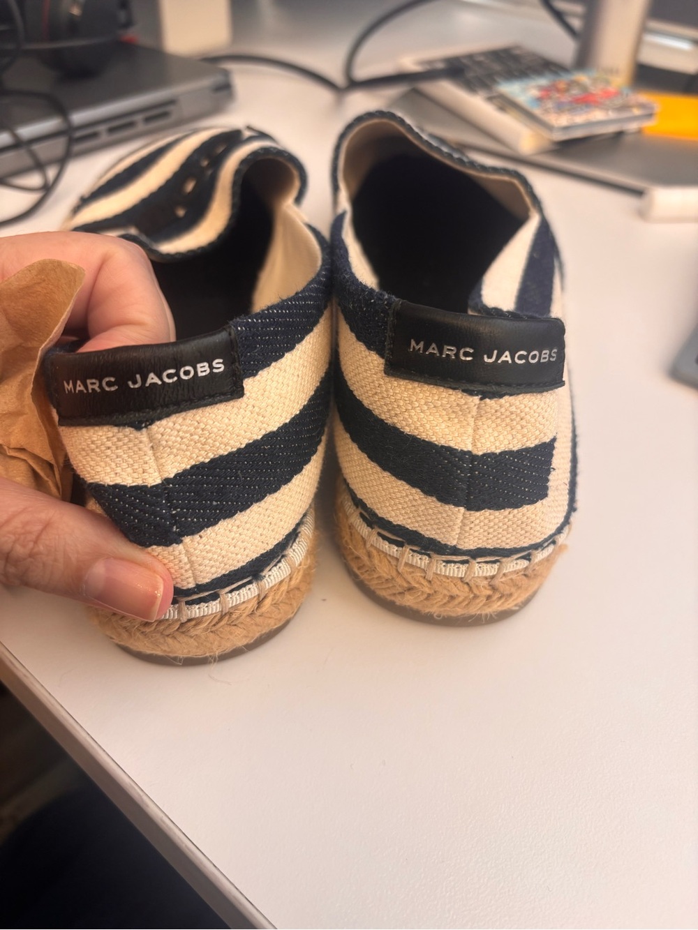 New Marc Jacobs The Striped Canvas Espadrilles in size 9 (39) - Picture 9 of 9